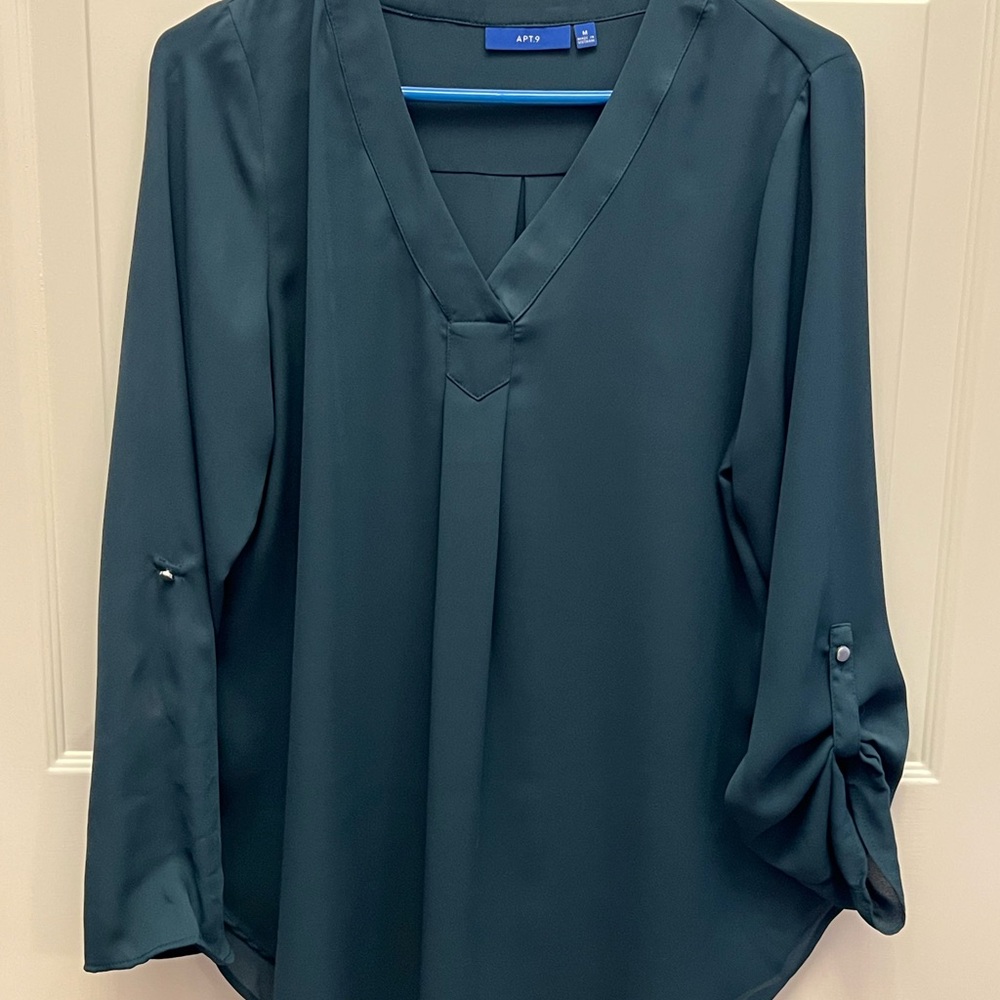 Apt. 9 Women's Green Blouse size M
